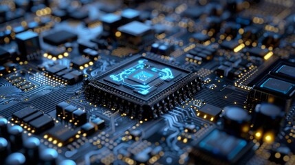 Poster - Close Up of Computer Chip