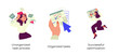 Productive Workflow Organization - set of business concept illustrations. Visual stories collection