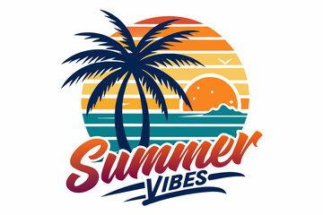 summer vibes vector illustration