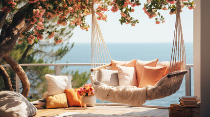 Wall Mural - hammock on the beach