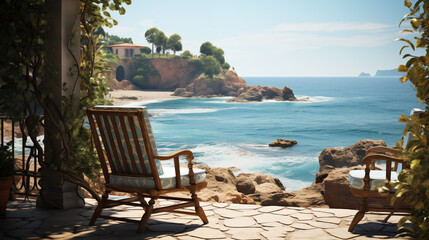 Wall Mural - chair on the beach