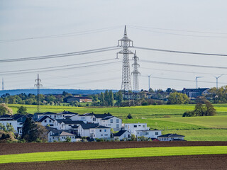 Canvas Print - Neubaugebiet am Rand eines Dorfes