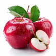 Fresh and Juicy Apple on White Background. AI Generated