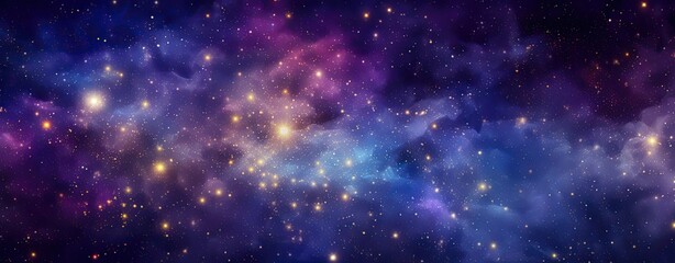 Poster - space and universe background, web banner format