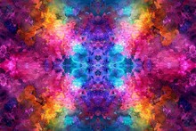 Psychedelic Background With Pulsating Colors And Kaleidoscopic Patterns That Create A Mesmerizing Effect