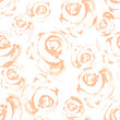 Gentle roses flowers mono color seamless pattern in pastel tones. Home decor, modern interior, beauty package, textile, wallpaper, fabric, bedding, package, outerwear.