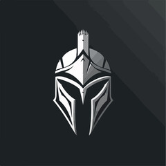 Spartan helmet in cartoon, doodle style . Image for t-shirt, web, mobile apps and ui. Isolated 2d vector illustration in logo, icon, sketch style, Eps 10, black and white. AI Generative