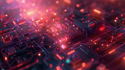 Fototapete - Close Up of a Computer Circuit Board