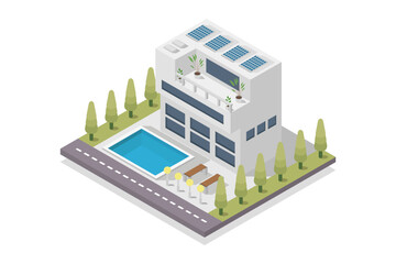 Wall Mural - Modern isometric house