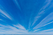 sky with cirrus clouds or clouds with fine filaments and radial composition