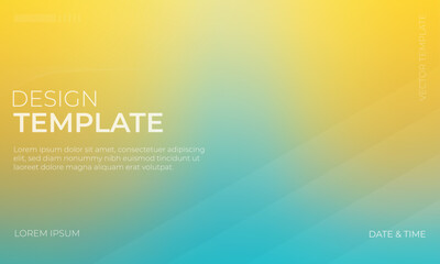 Creative Yellow Cyan and Gold Vector Gradient Grainy Texture Design