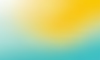 Canvas Print - Sleek Vector Gradient Grainy Texture Background in Yellow White and Turquoise Hues