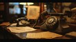 In the dimly lit room the blurred images of vintage telephones aged postcards and handwritten letters beckon to a time long ago. .