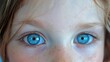 Then we see a pair of soft and gentle cornflower blue eyes with delicate hints of baby blue and sky blue throughout. .