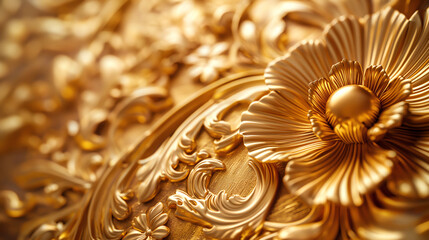 Wall Mural - an intricate  gold design / background