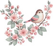 Sakura & bird cherry branch pastel