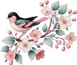 Sakura & bird cherry branch pastel