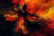 flamenco passion abstracted fiery spanish dancers in vivid expressive brushstrokes digital painting