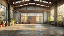 Old Abandoned Building,
3D Industrial Building Warehouse Interior