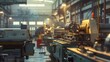 © somchai20162516 - A factory worker is using a factory lathe