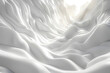 A surreal digital art piece featuring an ethereal white landscape, with flowing waves of soft fabric and light creating the illusion that you can almost touch it. Created with Ai