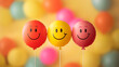 © 인혜 갈 - colorful balloons with smiley faces