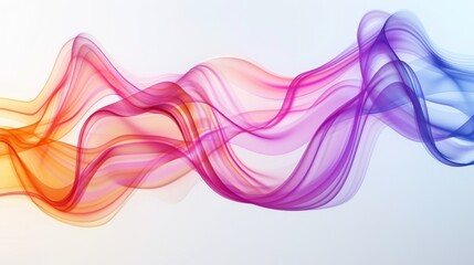 Aufkleber - Gradient Trendy smoke waves colorful background wallpaper. 3D render creative smoke swoosh style soft lines. Abstract design smoke wavy pattern vector illustration wallpaper.