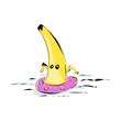 Schwimmende Banane