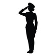 © Ismail Hossain - silhouette of a soldier woman salute