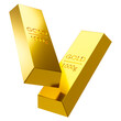 Gold Bars 3d render. gold investing.