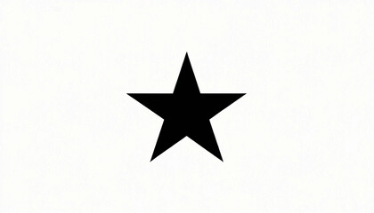 A solid black star centered on a pure white background.
