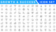 © Muhammad A. grapix - Growth and success line icons collection. Big UI icon set in a flat design. Thin outline icons pack. Vector illustration
