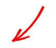 red arrow pointing isolated on transparent