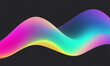 natural colorful gradient shape on black background