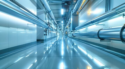 Leinwandbilder - Information flowing through the internet of a company dedicated to metering. Generative AI.