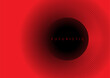 Futuristic minimal tech red black halftones dotted circles abstract background. Geometric vector design