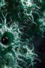 Canvas Print - Hyper-Detailed Ectoparasite Transmission Patterns on Isolated Hosts in Cinematic 3D Render