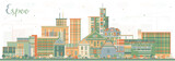 Fototapeta  - Espoo Finland city skyline with color buildings. Espoo cityscape with landmarks. Business travel and tourism concept with modern and historic architecture.