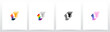 Spectrum Prism Color Letter Initial Logo Design Y