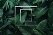 Creative layout made of tropical leaves,  Flat lay,  Nature concept