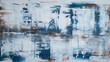 Blue, white, brown rectangle made of large brush strokes, artistic oil painting on white canvas. Abstract background