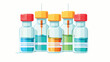 Vaccine vials for flu RSV and COVID19 at the clinic