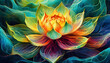 pattern of lotus flowers made of wisps of smoke, invoking a sense of wonder and fascination
