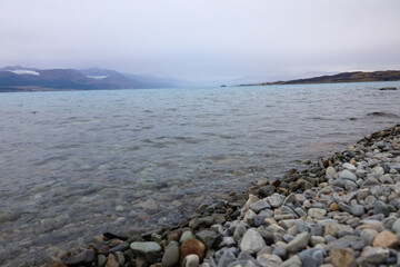 Wall Mural - Wunderschöne Landschaft in Neuseeland am Lake Tekapo mit Blick auf die Berge im Hintergrund