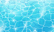Pool water texture abstract vibrant style vector illustration. Pool water surface with blue wave ripples and foam background or pattern. Summer ocean resort beach swimming texture.