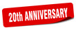 © B-design - 20th anniversary sticker. 20th anniversary label