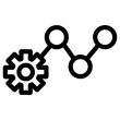 analytic setting icon, simple vector design