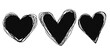 Doodle hearts on set. hand drawn style. love symbol. vector illustration
