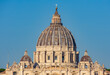 Dome of St. Peter's basilica on St. Peter's square in Vatican, Rome, Italy