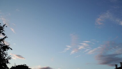 Wall Mural - Timelapse Of Clouds In The Sky From Noon To Sunset.